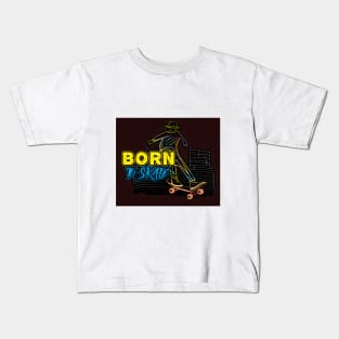 Skateboard Art Design Kids T-Shirt